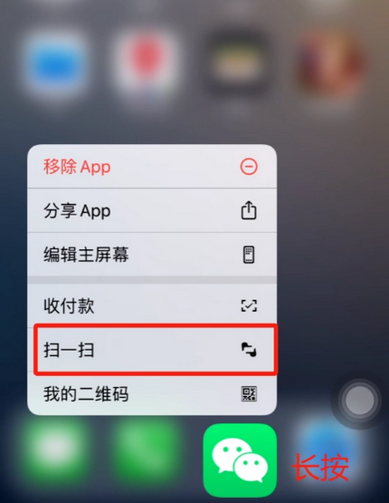 耒阳苹果手机维修分享iPhone 15如何快速打开扫一扫 