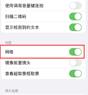 耒阳苹果手机维修网点分享iPhone如何开启九宫格构图功能