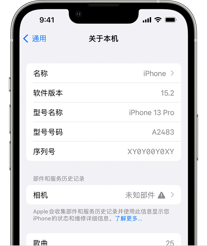 耒阳苹果维修分享iPhone 出现提示相机“未知部件”是什么原因？ 