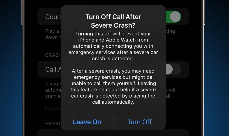 耒阳苹果14维修分享 iPhone 14 和 Apple Watch 上关闭崩溃检测 