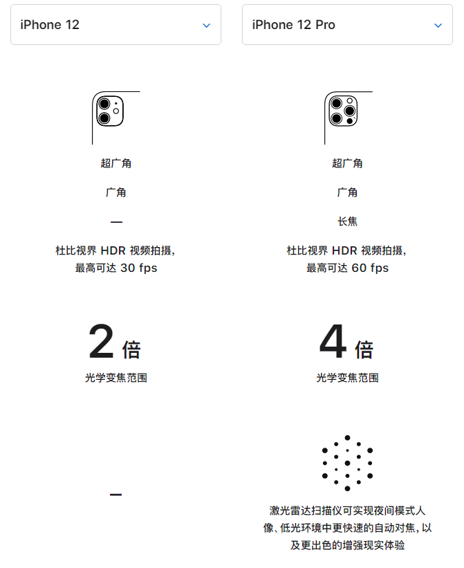 耒阳苹果手机维修分享苹果 iPhone 12 与 iPhone 12 Pro 选哪款 